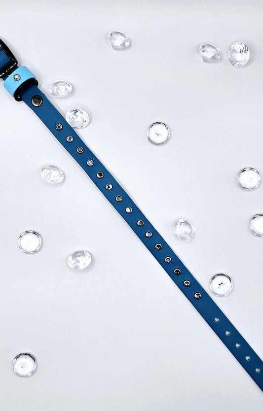 5/8" Collar (16 mm) - Small Crystals Straight Line Design