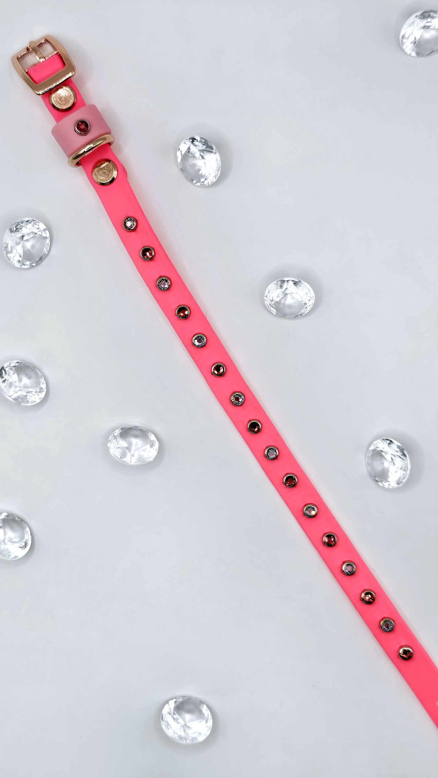 1/2" Collar (13 mm) - Small Crystals Straight Line Design