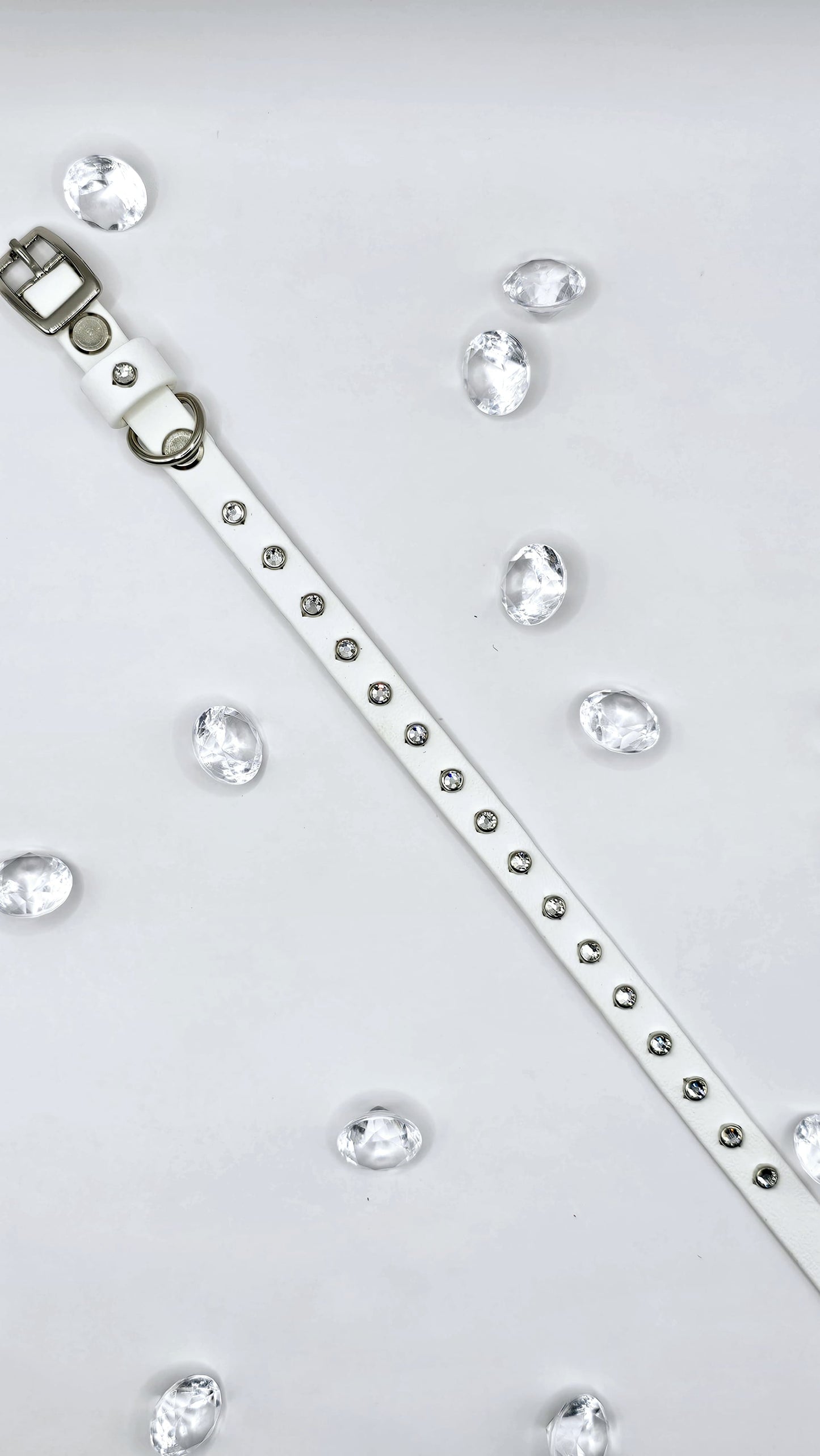 1/2" Collar (13 mm) - Small Crystals Straight Line Design