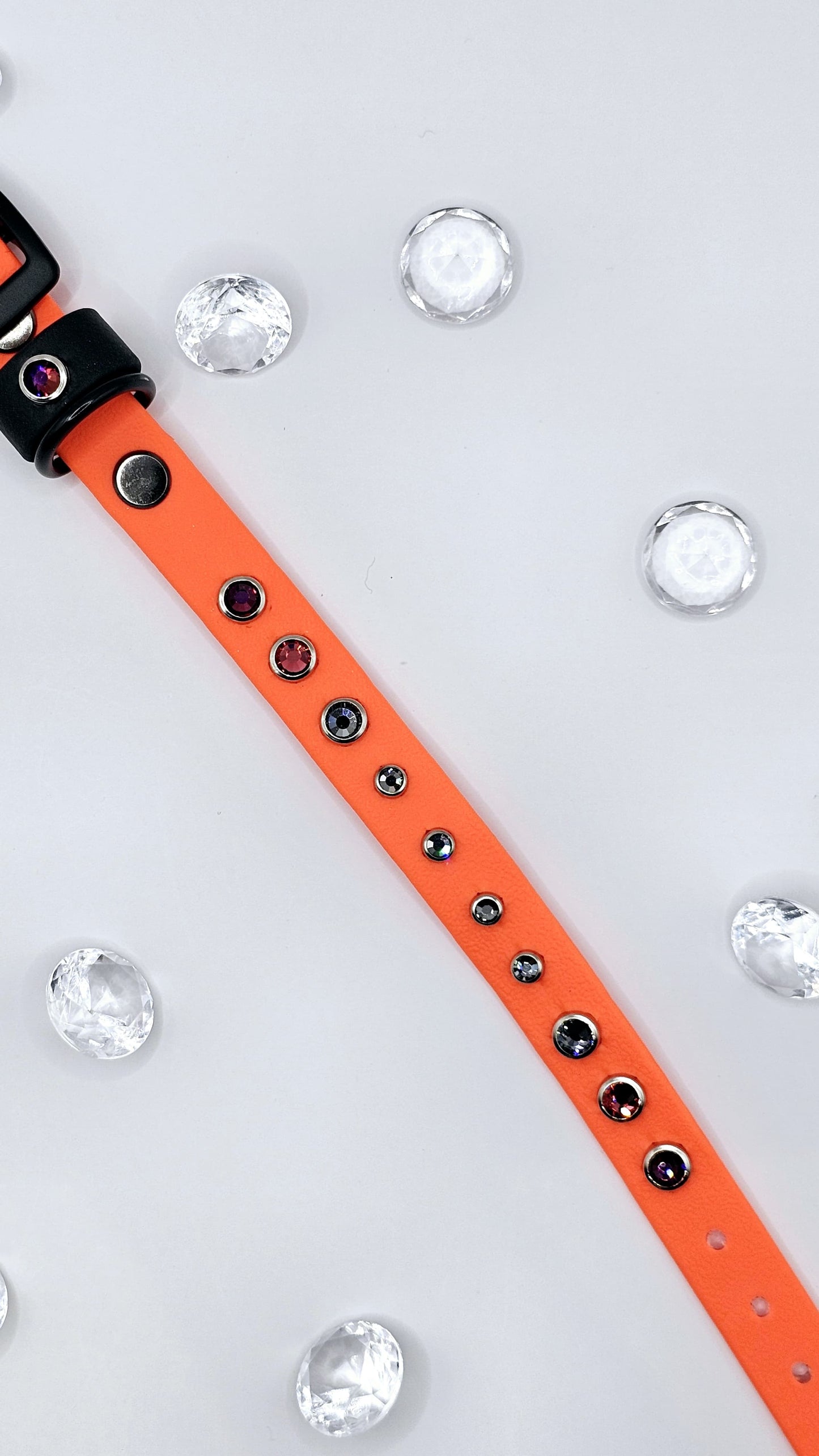 5/8" Collar (16 mm) - Big Crystals Straight Line Design