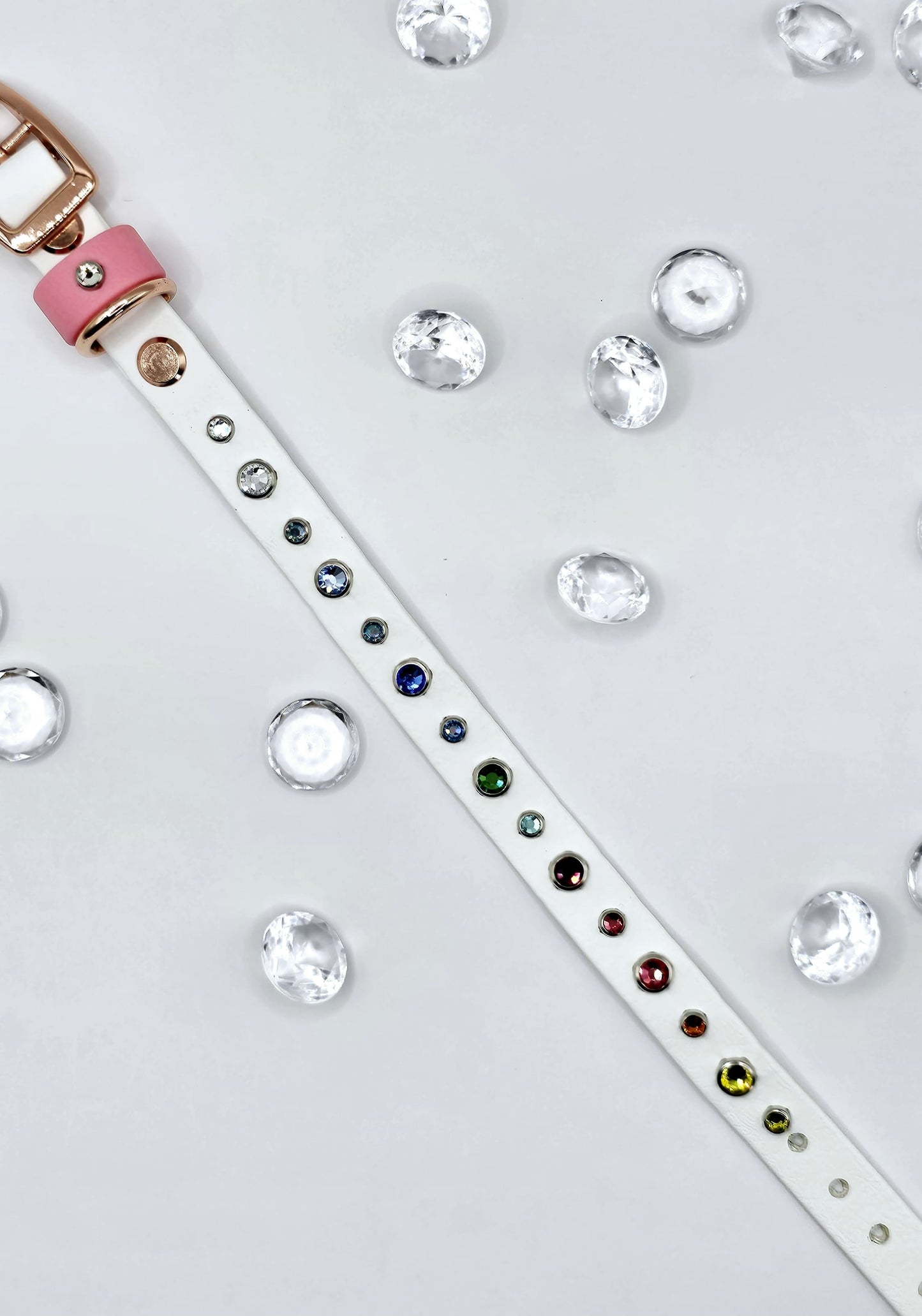 5/8" Collar (16 mm) - Big Crystals Straight Line Design