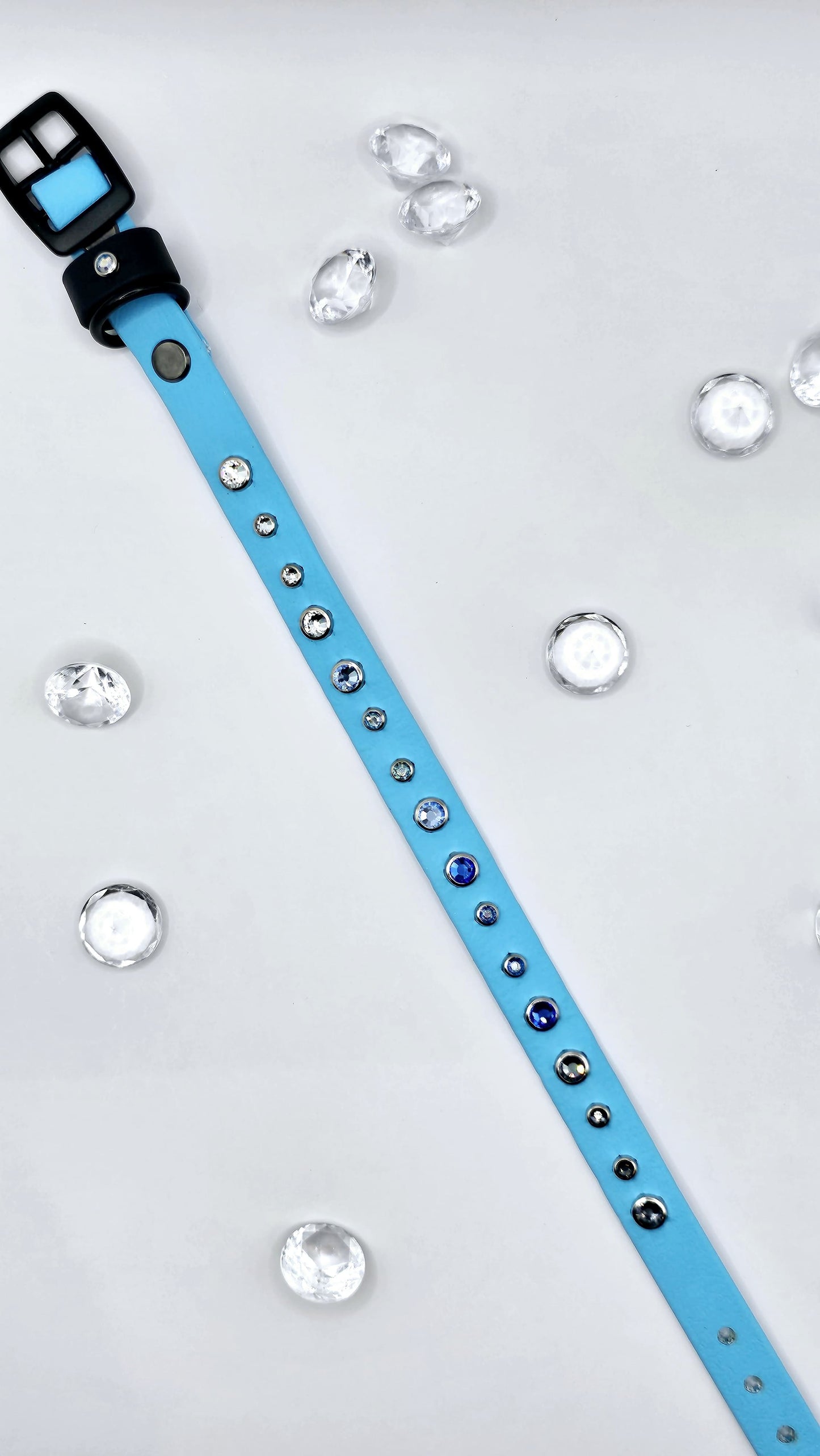 5/8" Collar (16 mm) - Big Crystals Straight Line Design