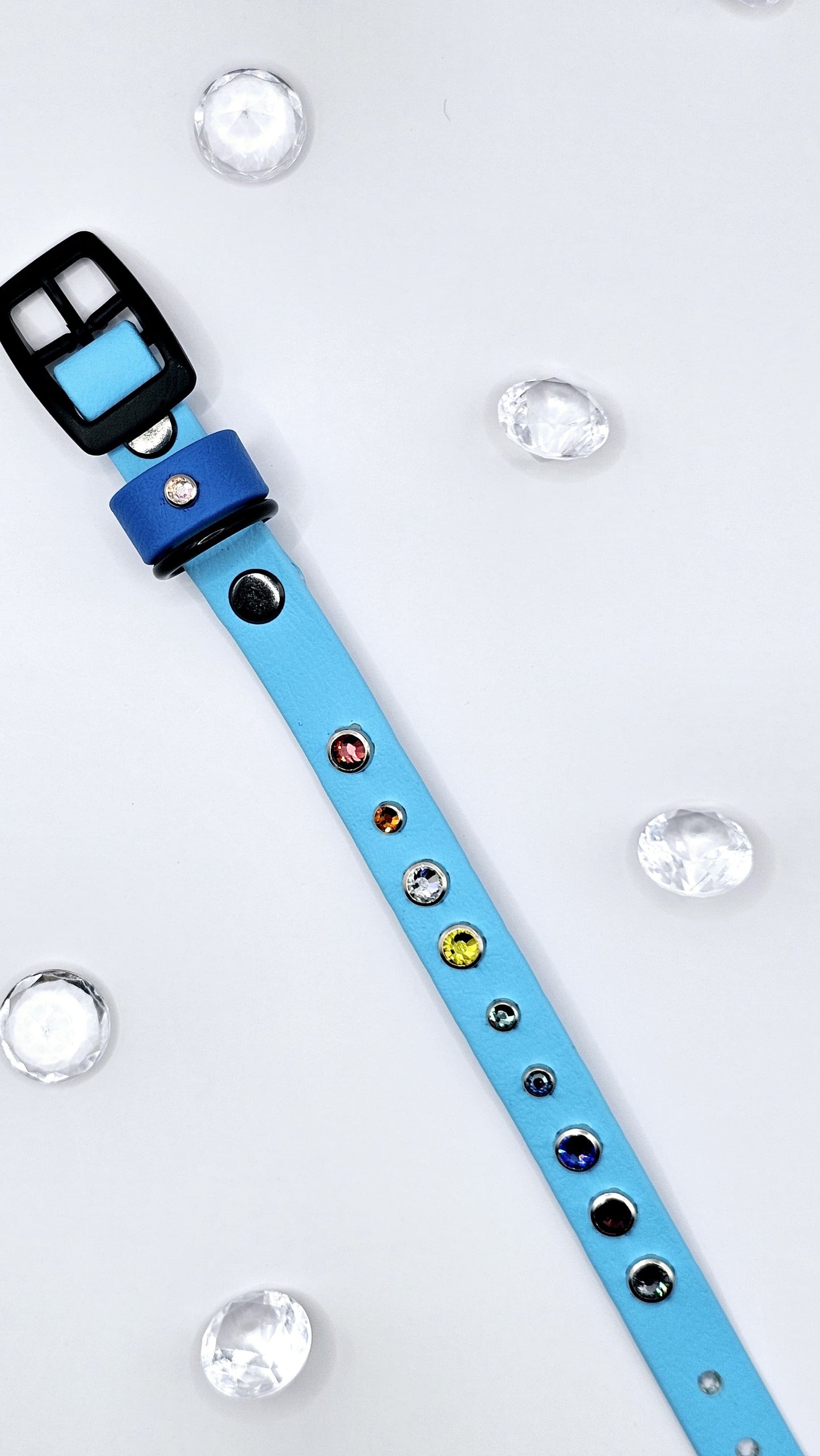 5/8" Collar (16 mm) - Big Crystals Straight Line Design