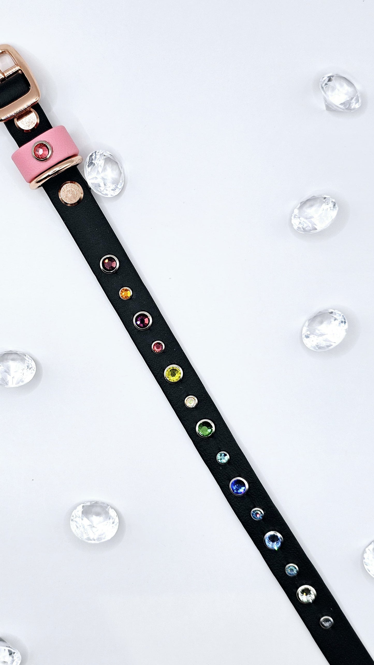 5/8" Collar (16 mm) - Big Crystals Straight Line Design