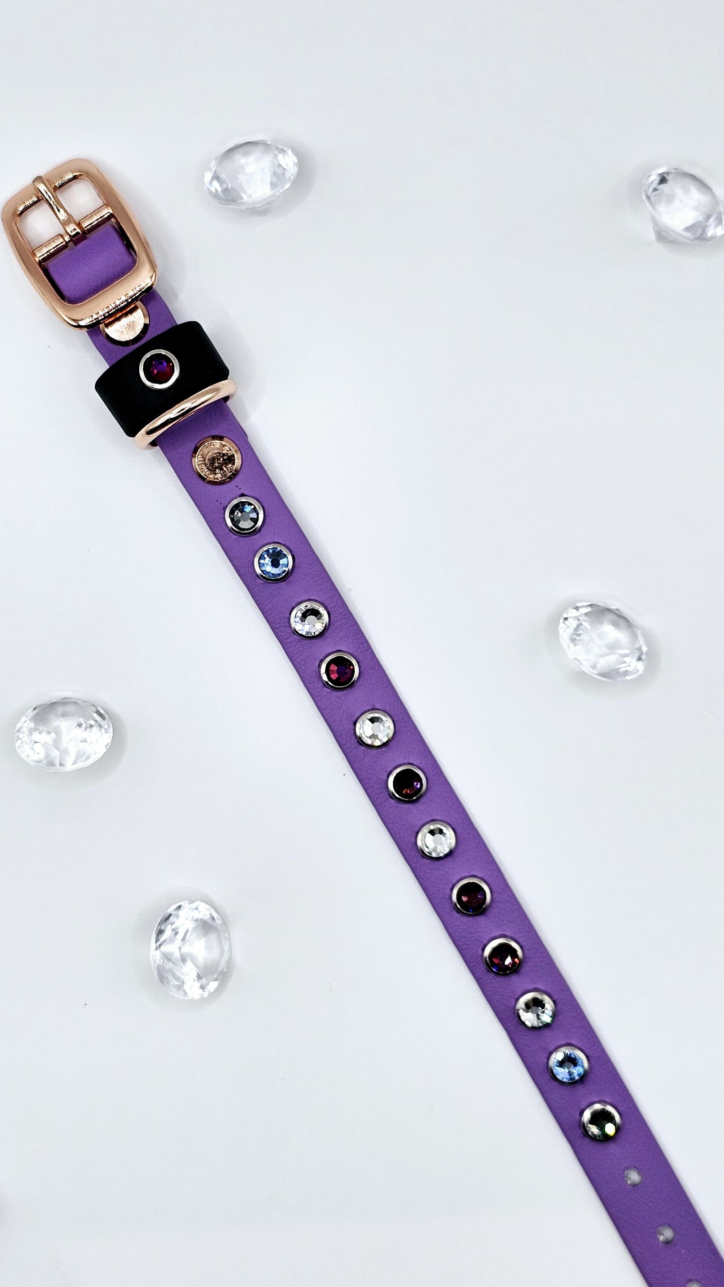 5/8" Collar (16 mm) - Big Crystals Straight Line Design