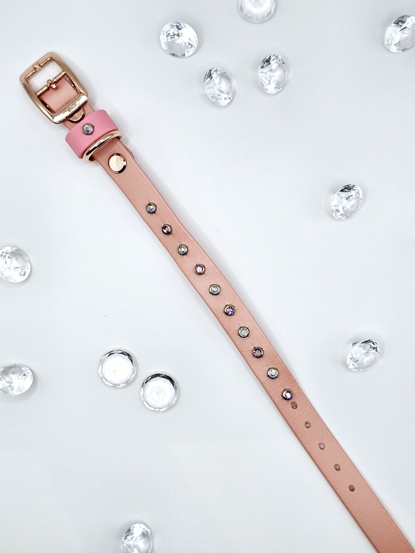 5/8" Collar (16 mm) - Small Crystals Straight Line Design