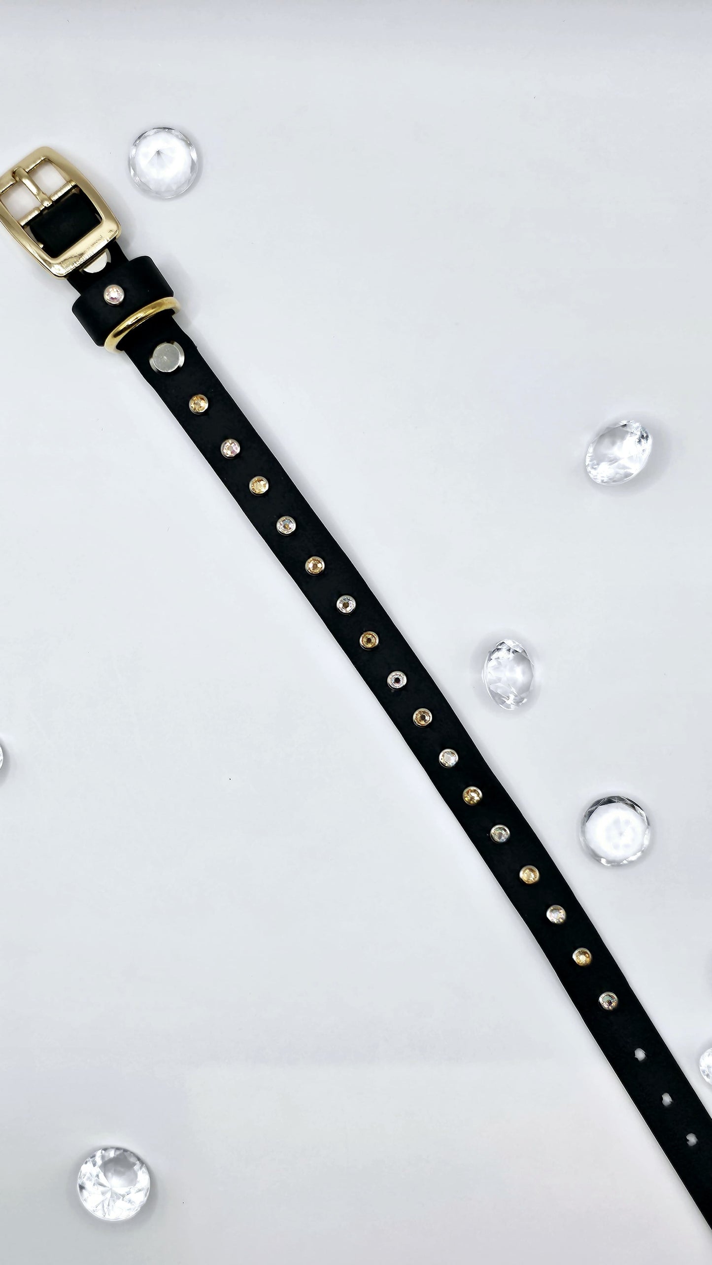 5/8" Collar (16 mm) - Small Crystals Straight Line Design