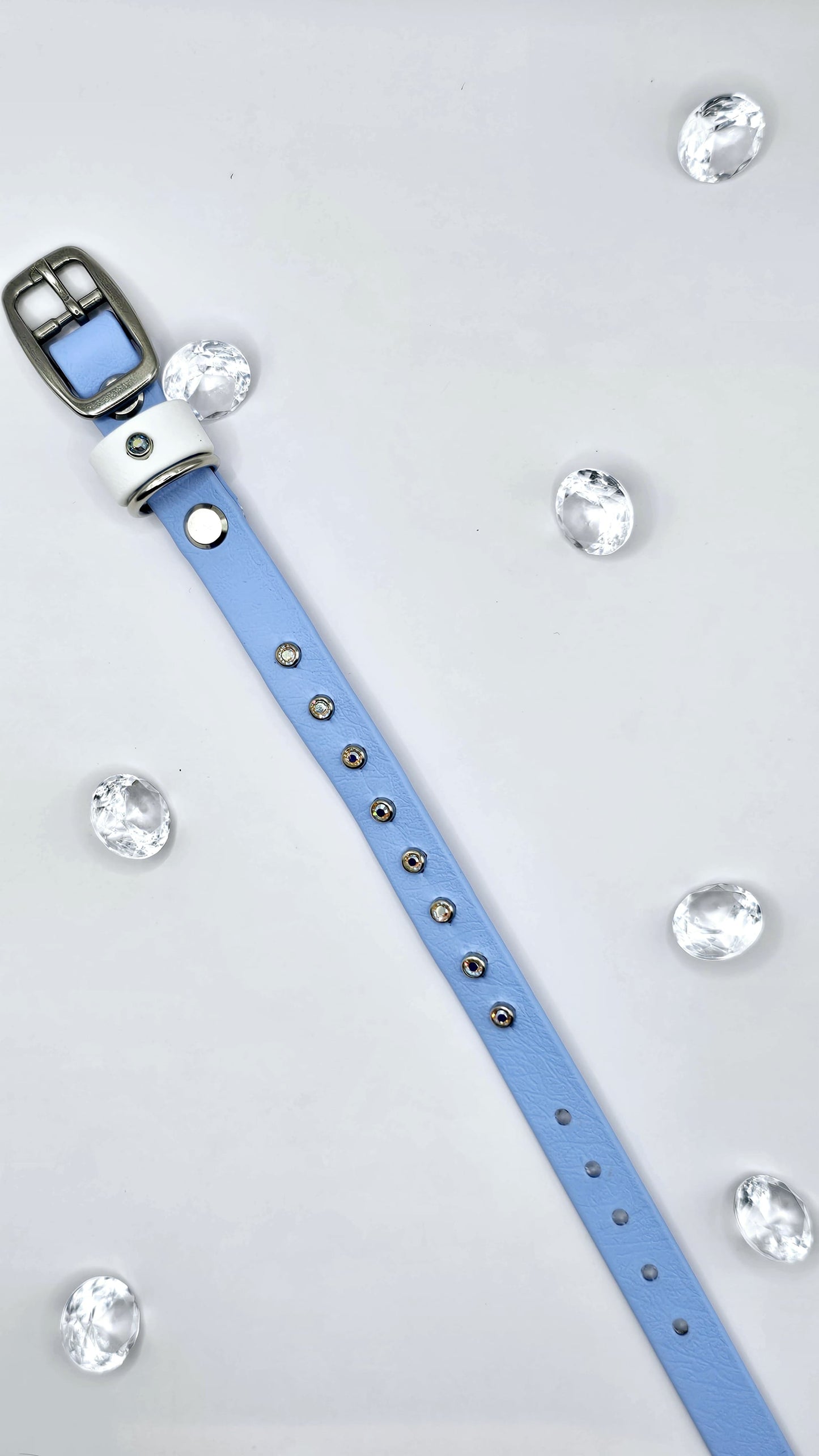 5/8" Collar (16 mm) - Small Crystals Straight Line Design