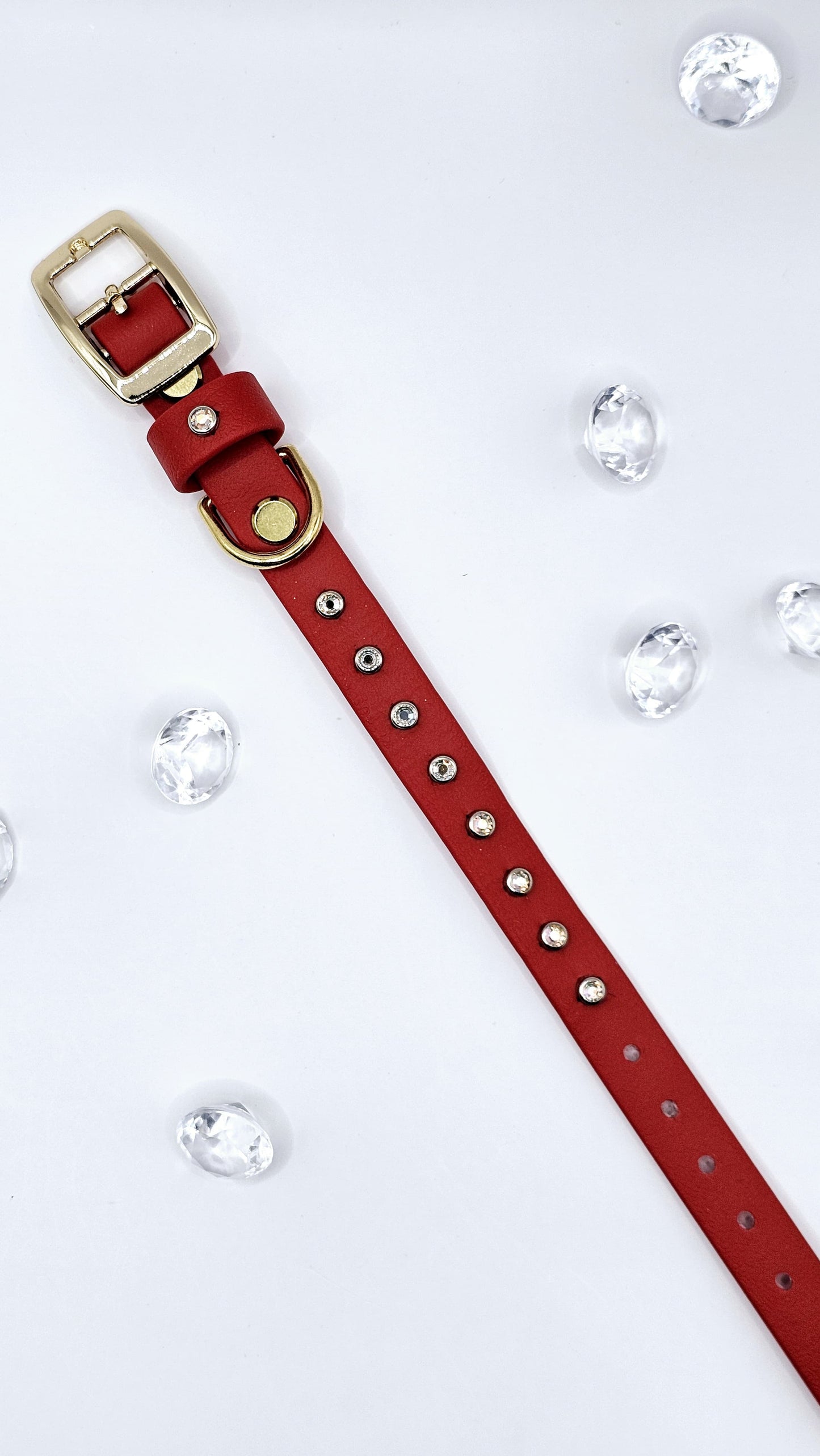 5/8" Collar (16 mm) - Small Crystals Straight Line Design