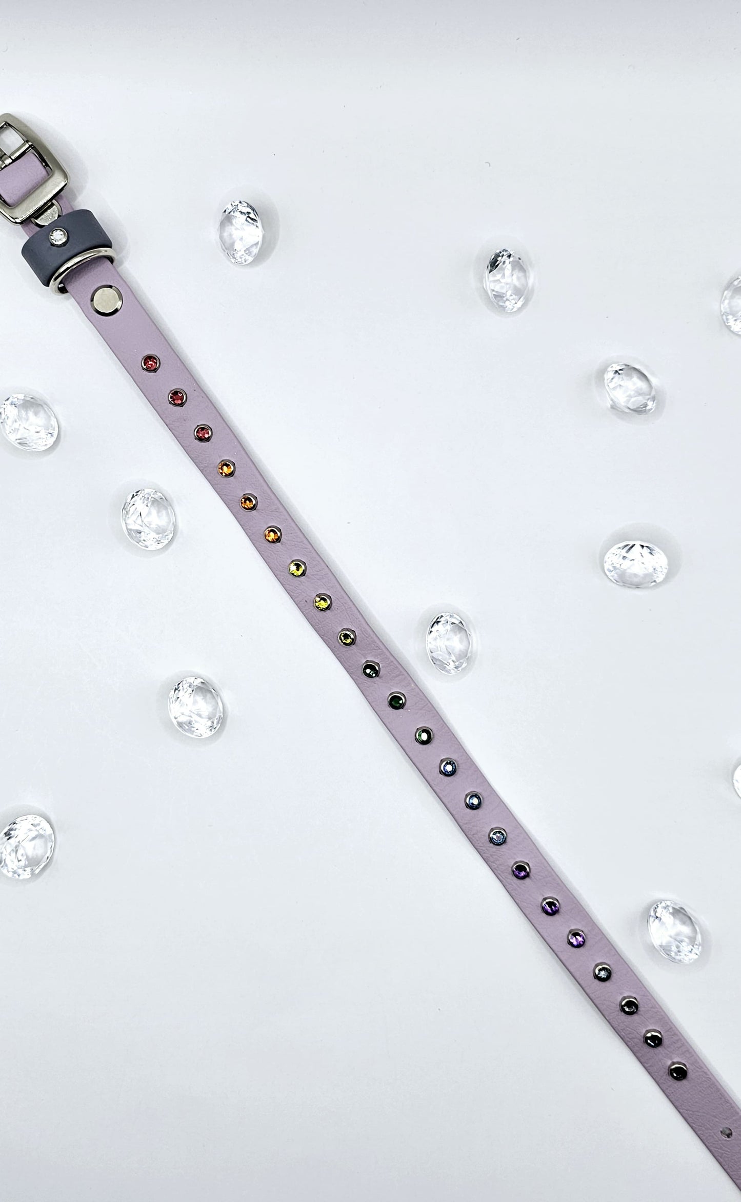 5/8" Collar (16 mm) - Small Crystals Straight Line Design