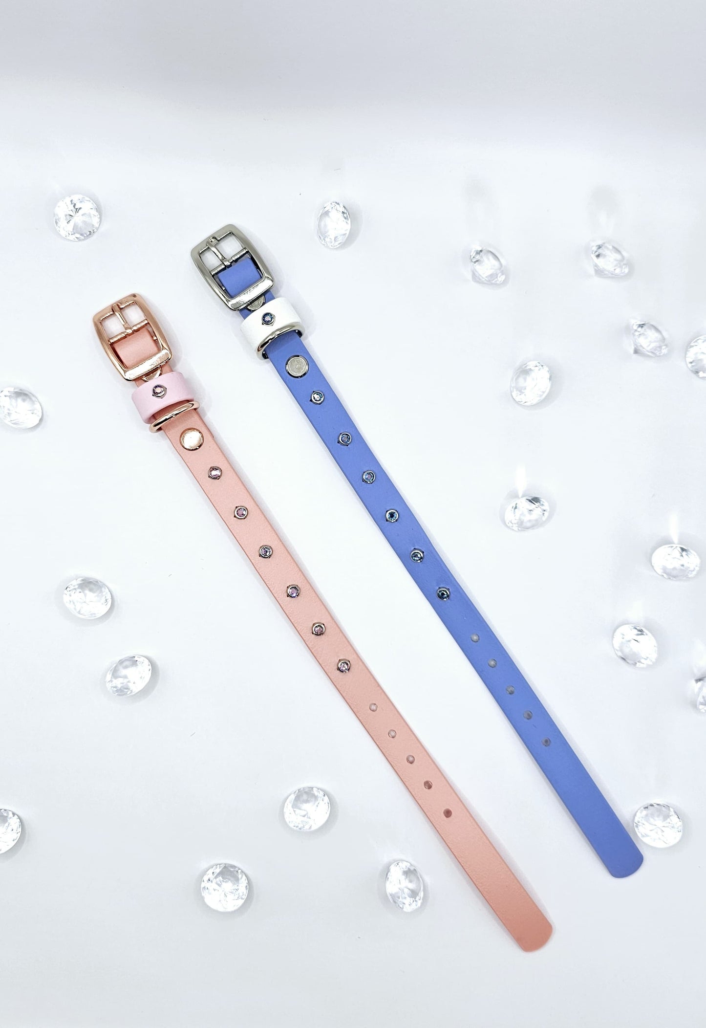 5/8" Collar (16 mm) - Small Crystals Straight Line Design